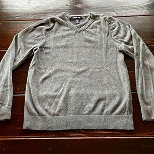 Lands End Kids Gray V-Neck Sweater